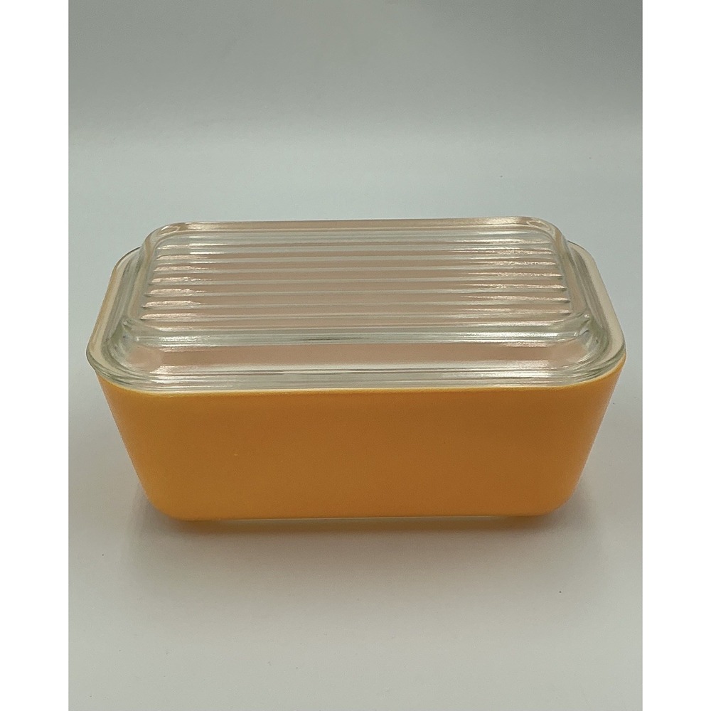 Pyrex 0502 1.5pt Refigerator Dish With Ribbed Lid 502-C ORANGE Color Vintage